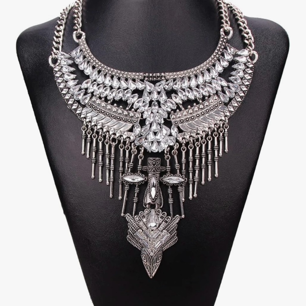 Silver Statement Necklace - Picture 4 of 4